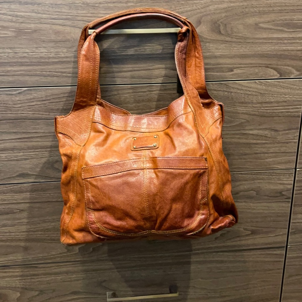 Frye light tan shoulder bag